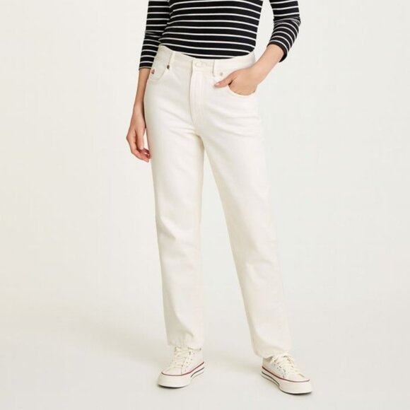 VTG 90s Tommy Hilfiger Womens Mom Jeans High Rise Tapered Off White Size 2 - Picture 1 of 10